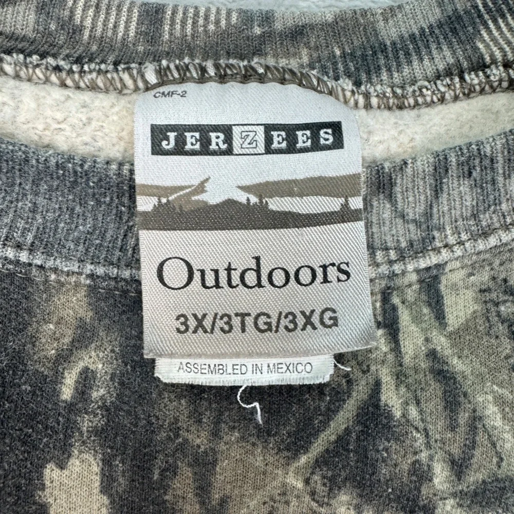 Jerzees Crewneck Mens 3XL Relaxed Camo Vintage 90s Mossy Oak Break Up Sweatshirt